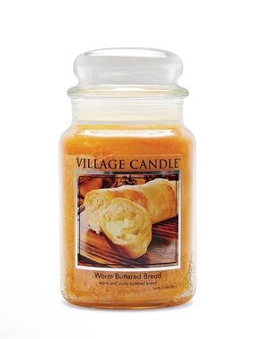 Village candle Warm Buttered Bread Scented Jar Candle - Amber